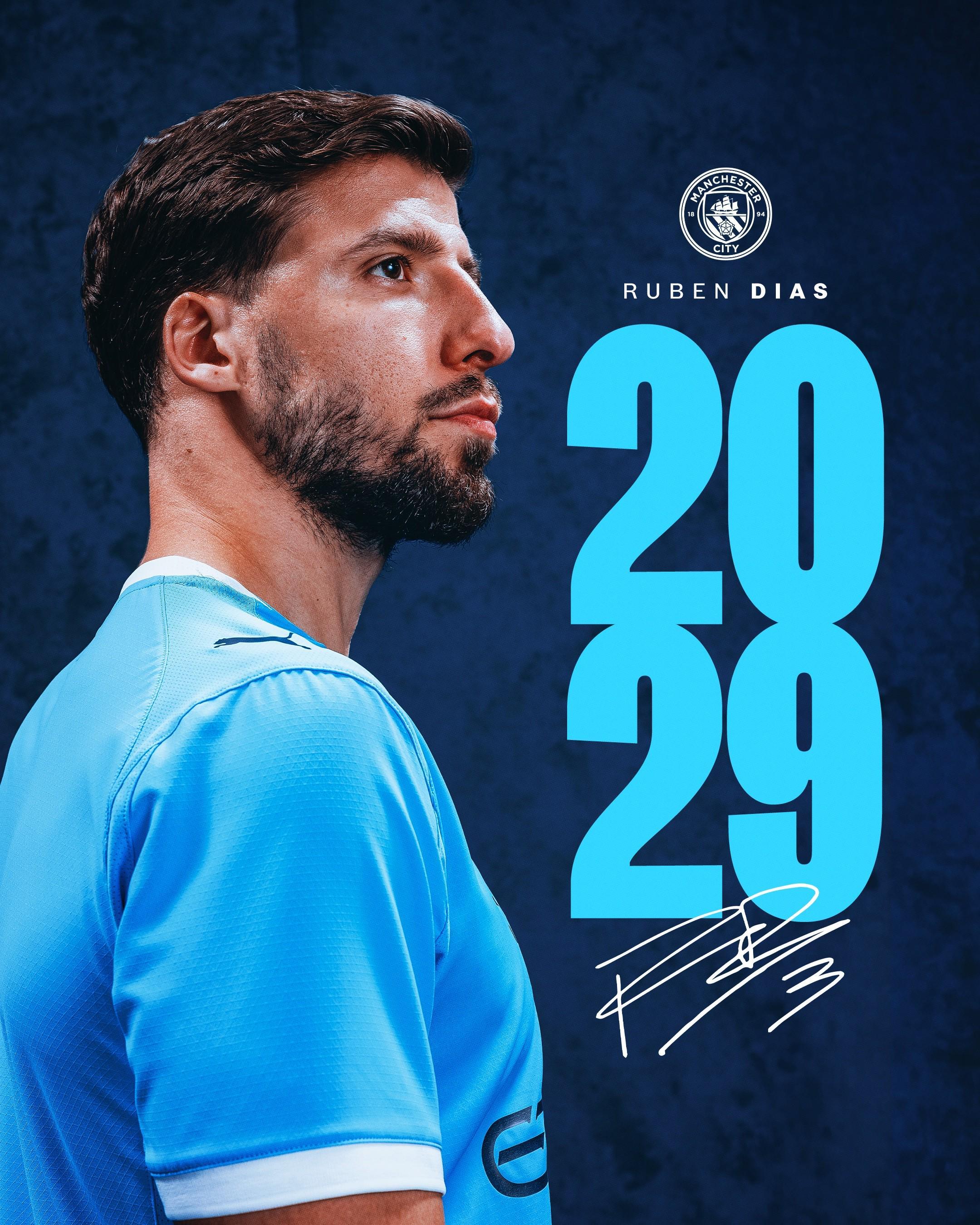 世界杯苹果app下载-官方:曼城与中卫鲁本-迪亚斯续约至2029年